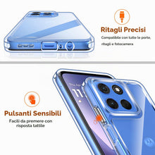 Carica l'immagine nel visualizzatore di Gallery, iVoler Cover Trasparente Anti Ingiallimento per Motorola Moto G57 5G / G57 Power 5G con 2 Pezzi Pellicola Vetro Temperat