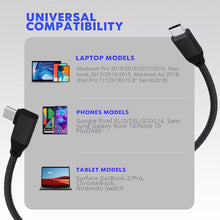 Carica l'immagine nel visualizzatore di Gallery, Cavo USB C a USB C 100W 0.2M, 90 Gradi Angolo Cavo USB Tipo C 3.2 Gen2x2