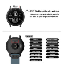 Carica l'immagine nel visualizzatore di Gallery, Mugust Cinturino per Garmin Fenix 5/Fenix 5 Plus/Fenix 6/Fenix 6 PRO/Forerunner 935/945, Braccialetto Quick-Fit 22mm Cin