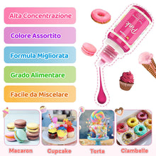 Carica l'immagine nel visualizzatore di Gallery, Coloranti Alimentari a 12 Colori X 10 ML-Grado Alimentare Colorante Alimentare Liquidi Concentrati per Decorare Torte, U
