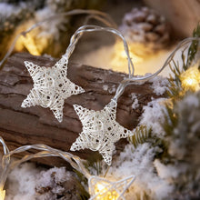 Carica l'immagine nel visualizzatore di Gallery, Stringa Di Rattan Stella,Catena Luminosa Decorativa in Rattan,LED Catena Luminosa,Luci Esterno Natale,per Natale Matrimo