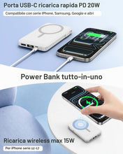 Carica l'immagine nel visualizzatore di Gallery, Power Bank per Magsafe 10000mAh Compatibile con Serie iPhone 12-17