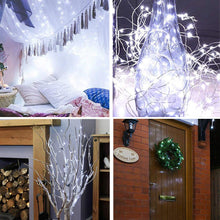 Carica l'immagine nel visualizzatore di Gallery, Stringa Luci LED a Batteria, 1M 10 LED Lampada a Fili di Rame Impermeabile Micro Catena Luminos per Interni e Esterni, N