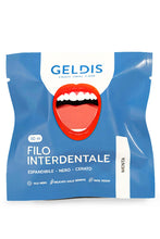 Carica l'immagine nel visualizzatore di Gallery, GELDIS Filo Interdentale Espandibile Nero, Gusto Menta, Rimuove Placca in Profondità, Con Cera Vegetale, Per Gengive Sen