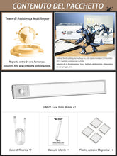 Carica l'immagine nel visualizzatore di Gallery, Smiling Shark Luce Armadio LED, HM-02 Luce LED Sottopensile Cucina 30CM Magnetica &amp; Sensore Movimento 2000 mAh Ricaricab
