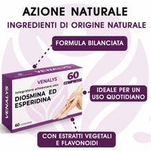 Carica l'immagine nel visualizzatore di Gallery, Diosmina Esperidina 500 mg, 60 Compresse, con Vitamina C, Ippocastano e Meliloto – Integratore Gambe, Estratti Vegetali 