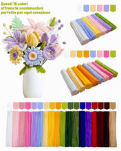 Carica l'immagine nel visualizzatore di Gallery, 1000 pz Scovolini Colorati per Lavoretti di Fiori - Pipe Cleaner flower kit,18 Colori Scovolini Ciniglia con Accessori C