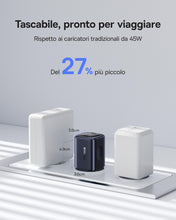 Carica l'immagine nel visualizzatore di Gallery, Baseus PicoGo II Caricatore USB C 45W, Alimentatore USB C a 2 Porte PD 3.0 PPS Ricarica Rapida Compatibile con iPhone 17