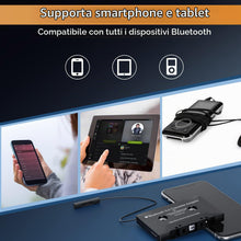 Carica l'immagine nel visualizzatore di Gallery, Mersoco Adattatore Bluetooth 5.0 per cassette con funzione vivavoce - Adattatore auto da cassetta a AUX per autoradio, c