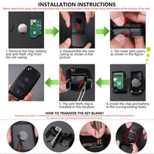 Carica l'immagine nel visualizzatore di Gallery, 3 Tasti Guscio Chiave Auto Compatibile con VW T4 T5 Passat Polo Bora Beattle Golf Sharan Tiguan Touareg Touran Jetta Ibi