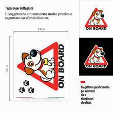 Carica l'immagine nel visualizzatore di Gallery, Adesivo Cane a Bordo per Auto, Alta Qualità, Made in Italy, 13 x 16 cm