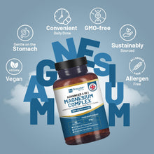 Carica l'immagine nel visualizzatore di Gallery, Complesso di glicinato di magnesio 4 in 1-1866 mg per porzione | Dose precisa di magnesio elementare da 404 mg | Aggiunt