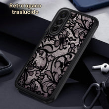 Carica l'immagine nel visualizzatore di Gallery, Tawarror Custodia per Samsung Galaxy A17 5G/4G, Motivo Fiori di Pizzo Vintage con Effetto Opaco Traslucido, Cover Protet