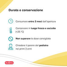 Carica l'immagine nel visualizzatore di Gallery, Buonavit Baby Gocce Multivitaminico Bambini 20ml, Integratore Vitamina D A B1 B2 B6 E Vitamina B12 e Acido Folico, Gusto