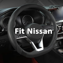 Carica l'immagine nel visualizzatore di Gallery, GIANT PANDA Coprivolante per Nissan, a forma di D, per Qashqai,Juke,X-Trail,Leaf(nero, misura standard)