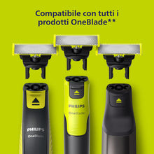 Carica l'immagine nel visualizzatore di Gallery, Philips OneBlade QP430/60 - Testine originali a 360 lame, compatibili con tutti i rasoi e tagliabordi elettrici OneBlade