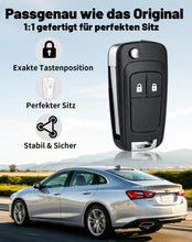 Carica l'immagine nel visualizzatore di Gallery, 2 alloggiamenti per chiave auto per Opel/Vauxhall Insignia, Astra J, Meriva, Zafira, Corsa, Mokka, Karl, Cascada Addam, 