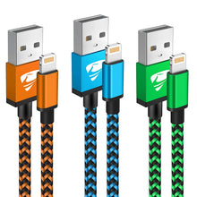 Carica l'immagine nel visualizzatore di Gallery, Yosou Cavo iPhone [2 Metri 3Pezzi] Cavo Lightning Usb Certificato MFi Cavetto iPhone Filo Caricatore Carica Rapida Caric