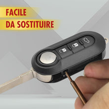 Carica l'immagine nel visualizzatore di Gallery, Gommino Chiave 3 Tasti per Telecomando Compatibile con Fiat 500 Panda Punto