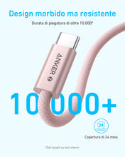 Carica l'immagine nel visualizzatore di Gallery, Anker 240W Cavo USB C Ricarica Rapida, [1m] Nylon Resistente, Bianco