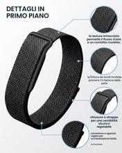 Carica l'immagine nel visualizzatore di Gallery, Cinturino Compatibile con Google Fitbit Air, 1 Pcs Nero in Nylon, Quick-Release Rapido, Comfort Anallergico e Anti-Sudor