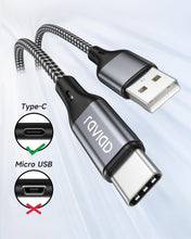 Carica l'immagine nel visualizzatore di Gallery, RAVIAD Cavo USB C Ricarica Rapida [3Pezzi, 2m], Cavo USB Type-C QC 3.0