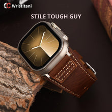 Carica l'immagine nel visualizzatore di Gallery, Wristitani Cinturino Pelle Vintage per Apple Watch 44/45/46/49/40/41/42mm