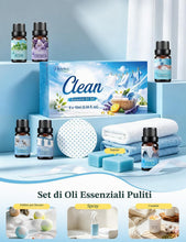 Carica l'immagine nel visualizzatore di Gallery, Set Oli Essenziali Bucato 6x10ml Profumi Casa Freschi e Puliti