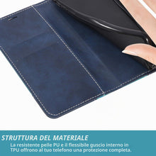 Carica l'immagine nel visualizzatore di Gallery, Cover per Motorola Edge 40 Neo, Custodia in PU Pelle Portafoglio, Magnetica Cover a Libro con Slot per Schede per Motoro