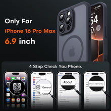 Carica l'immagine nel visualizzatore di Gallery, TOCOL Cover Magnetica per iPhone 16 Pro Max 6,9 Pollic, Compatibile con MagSafe, Protezione Fotocamera Integrata, Custod
