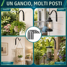Carica l'immagine nel visualizzatore di Gallery, Ganci da Parete per Esterni, Confezione da 4, in Ferro Battuto Robusto, Supporto per Fioriere Sospese e Lanterne, Ideale