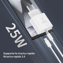 Carica l'immagine nel visualizzatore di Gallery, Caricabatterie per Sumsamg 25W, Caricatore USB C Rapido per Galaxy A35/5G A36/5G A26/5G A55 A54 A34 A35 A25 A16 A17 A15 