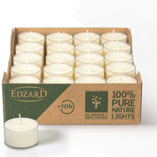 Carica l'immagine nel visualizzatore di Gallery, EDZARD 40 Candele tealight, cera di colza in involucro di plastica
