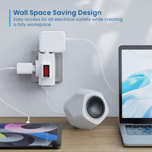 Carica l'immagine nel visualizzatore di Gallery, Ewent Adattatore Elettrico Triplo, Multipresa 3-in-1 con interruttore On/Off, 3 Posizioni Universali Schuko 10/16A, Spin