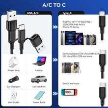 Carica l'immagine nel visualizzatore di Gallery, tigratigro Multi Cavo di Ricarica, 3 in 1 Multiplo Cavetto [1.2M] Multiplo Cavetto con 3 Cavo Nylon USB Tipo C, con Adat
