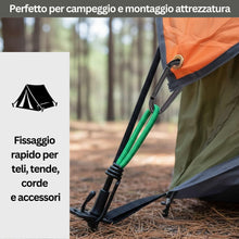 Carica l'immagine nel visualizzatore di Gallery, Moschettone Nero Inox M8 8 cm (Set da 2) – Qualità Professionale – Moschettone Robusto 250 kg per Portachiavi, Guinzagli
