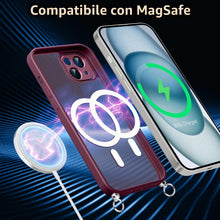 Carica l'immagine nel visualizzatore di Gallery, Pnakqil Cover Magnetica con Cordino per iPhone 15, Compatibile con MagSafe, Sottile con Laccio Collana Tracolla Regolabi