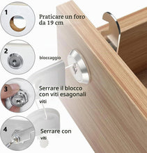 Carica l'immagine nel visualizzatore di Gallery, Serratura Per Cassetta Delle Lettere, Con 6 Chiavi e 6 Diverse Piastre di Serratura, Diametro 16 mm, Serratura a Leva pe