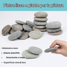 Carica l'immagine nel visualizzatore di Gallery, KAHEIGN 20 Pezzi Pietre per Pittura, 1,9KG 5-8CM Ciottoli Piatti per Dipinte Pietre Lisce Naturali Grandi Rocce di Fiume