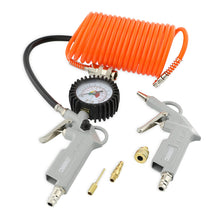 Carica l'immagine nel visualizzatore di Gallery, ABAC Kit Accessori per Compressore 6 Pezzi G-813, Inclusi Gonfiagomme con Manometro, Pistola di Soffiaggio, Tubo a Spira