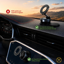 Carica l'immagine nel visualizzatore di Gallery, Porta cellulare Auto Magnetico, Supporto telefono Auto Compatibile con Magsafe, Rotazione 360°, Magnete N52 Ultra Forte,