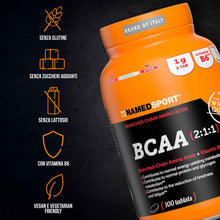 Carica l'immagine nel visualizzatore di Gallery, NAMEDSPORT SUPERFOOD BCAA 2:1:1 | EAA Aminoacidi Essenziali e Ramificati con Vitamina B6 | Recupero Muscolare e Sintesi 