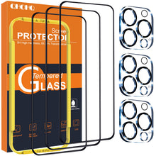 Carica l'immagine nel visualizzatore di Gallery, QHOHQ Vetro Temperato per iPhone 16 Pro + Pellicola Fotocamera, Grado Militare Pellicola Prottetiva, [Copertura Completa