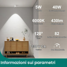 Carica l'immagine nel visualizzatore di Gallery, DiCUNO Lampadina LED GU10 5W, Equiv. 50W, 6000K, 430lm, 6 Pezzi