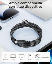 Carica l'immagine nel visualizzatore di Gallery, Magtame Cavo USB-C a USB-C magnetico 60W retrattile salvaspazio 1 m
