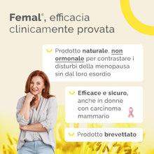 Carica l'immagine nel visualizzatore di Gallery, Femal Menopausa, Integratore Non Ormonale di Origine Vegetale 30 Capsule