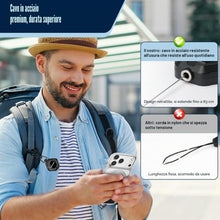 Carica l'immagine nel visualizzatore di Gallery, Dadanism Cordino Retrattile Antifurto per Telefono n Acciaio, Nero