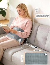 Carica l'immagine nel visualizzatore di Gallery, Termoforo Elettrico 60x30cm – 9 Livelli Di Temperatura, 4 Timer