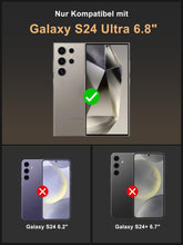 Carica l'immagine nel visualizzatore di Gallery, Vihibii Cover per Samsung Galaxy S24 Ultra con Porta Carte e Scorrevole per Fotocamera, TPU Robusto Resistente ai Graffi