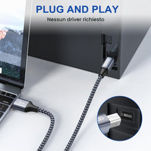 Carica l'immagine nel visualizzatore di Gallery, RAVIAD Cavo Stampante USB 2.0 [2M] Cavo USB Tipo A Maschio a Tipo B Maschio